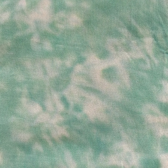 Light green & white tie dyed sleeveless sweater, front & back v-neck, XL - Picture 7 of 7